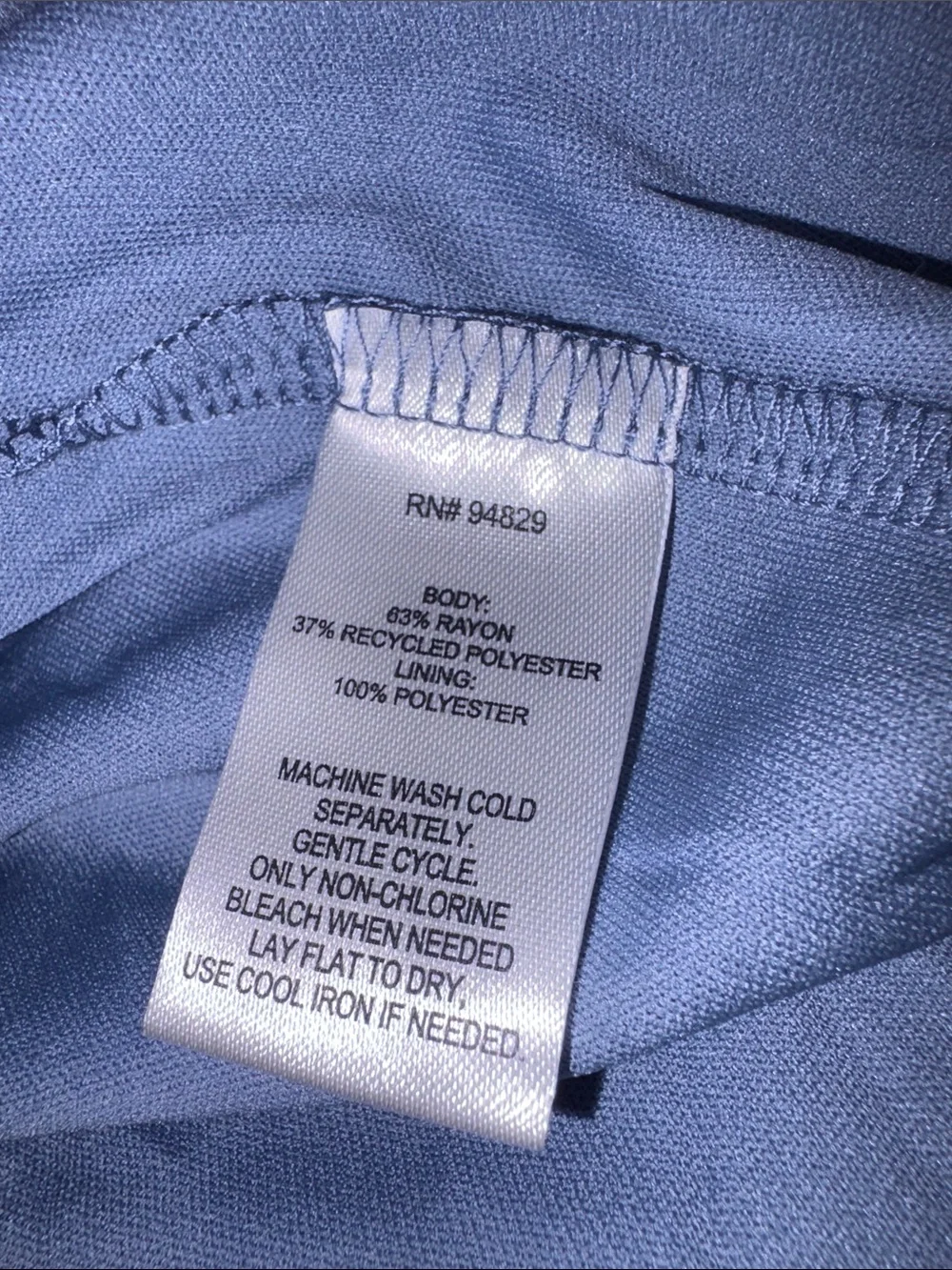 Derek Heart Dusty Blue Ruffle-Back Midi Dress - Picture 6 of 6